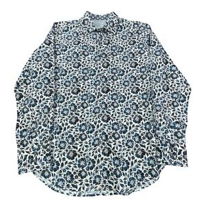Robert Graham Shirt Mens Medium Floral Abstract Long Sleeve Cotton AOP Classic